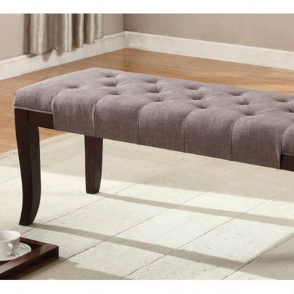 Linon Tufted, Fabric, Brown