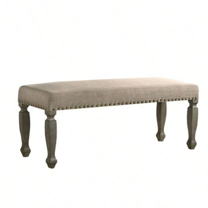 Breda Antique Gray Upholstered Nailhead