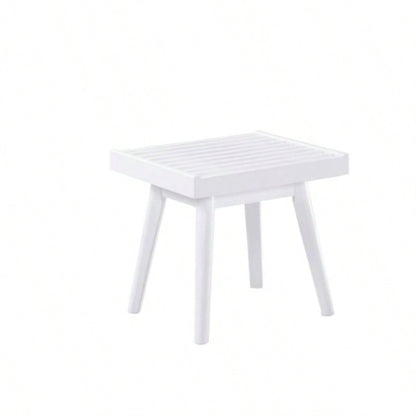 Larwich Solid Wood Slatted, 19 - Inch Long, White