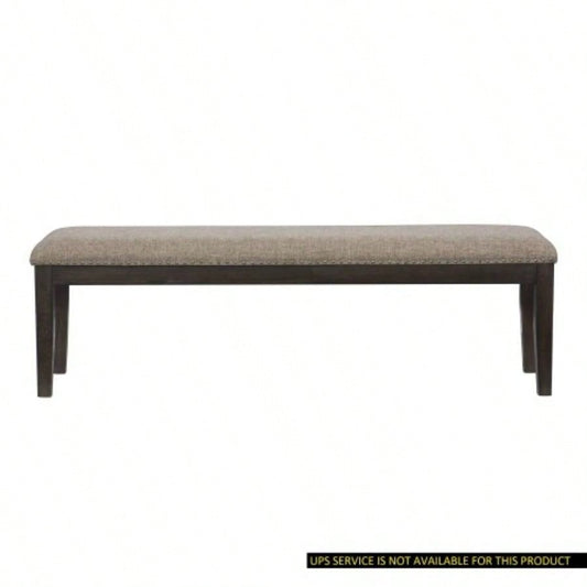 Traditional Style Wood Framed 1pc Upholstered Naihead Trim Wire Brushed Rustic Brown Dining Room Furniture