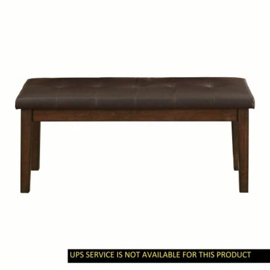Transitional Dining Furniture 1pc Wooden Button - Tufted Light Rustic Brown Furniture