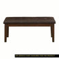 Transitional Dining Furniture 1pc Wooden Button - Tufted Light Rustic Brown Furniture