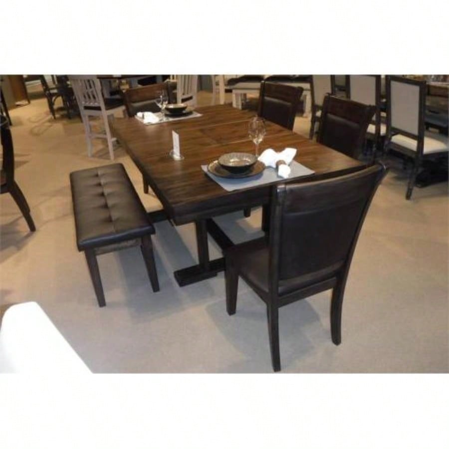 Transitional Dining Furniture 1pc Wooden Button - Tufted Light Rustic Brown Furniture