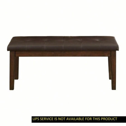 Transitional Dining Furniture 1pc Wooden Button - Tufted Light Rustic Brown Furniture