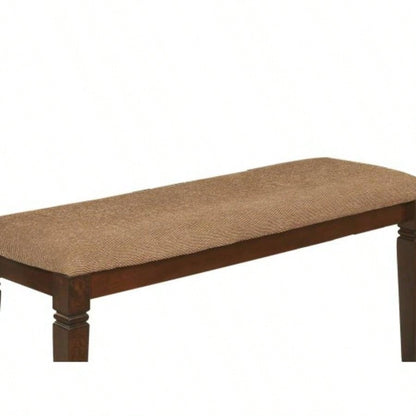 Transitional Style Dining Furniture 1pc Wooden Frame Espresso Fabric Upholstered