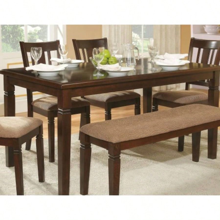 Transitional Style Dining Furniture 1pc Wooden Frame Espresso Fabric Upholstered