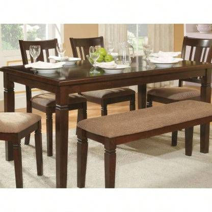 Transitional Style Dining Furniture 1pc Wooden Frame Espresso Fabric Upholstered