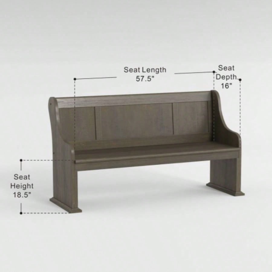 Dark Oak 1pc with Curved Arms Wooden Backrest Dining Furniture