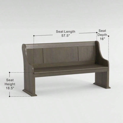 Dark Oak 1pc with Curved Arms Wooden Backrest Dining Furniture