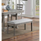Gray Color Dining Padded 1pc Kitchen Dining Room Wire - Brushed