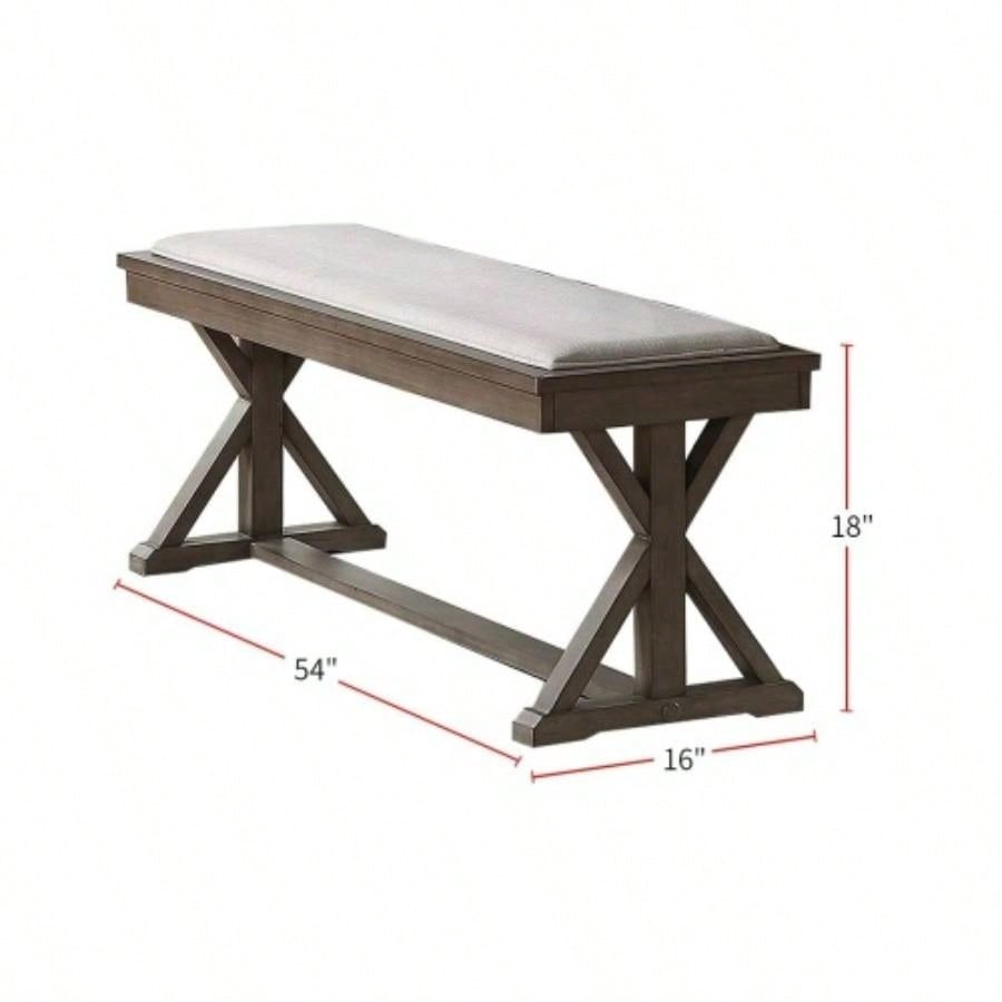 Ash Gray Contemporary Solid wood Veneer Dining Room 1pc Cushion Unique