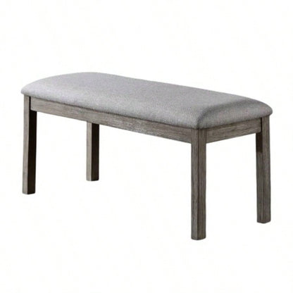 Gray Color Dining Padded 1pc Kitchen Dining Room Wire - Brushed