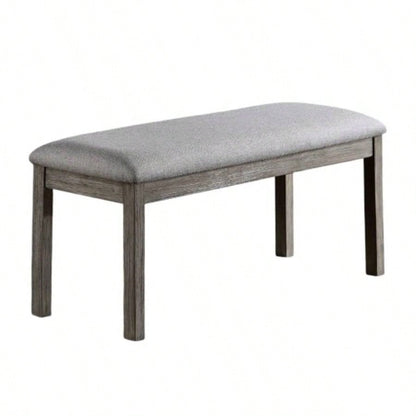 Gray Color Dining Padded 1pc Kitchen Dining Room Wire - Brushed