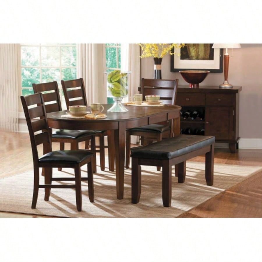 Dark Oak Wooden 1pc Faux Leather Upholstered Simple Dining Furniture