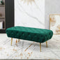 Sira Velvet Button Tufted with Gold Metal, Green