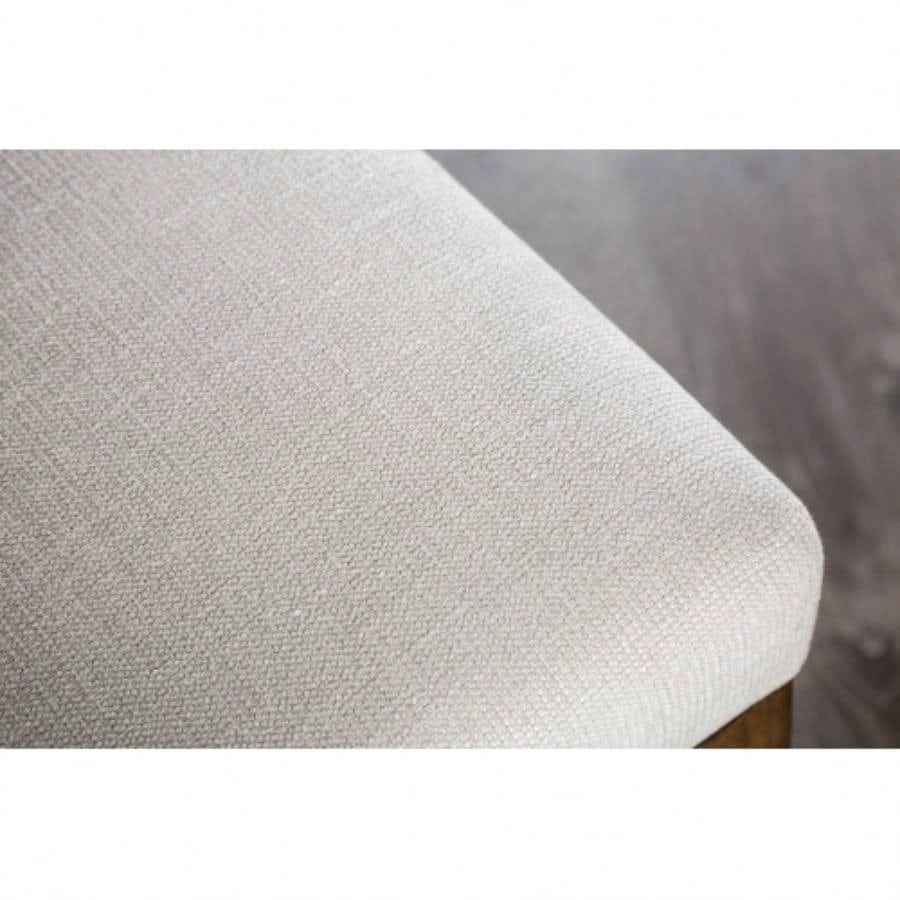 Modern Upholstery With Cushion Rustic Style Trestle Base Upholstered Brown And White