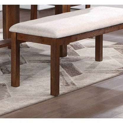 1pc Only Natural Brown Solid wood Contemporary Style Kitchen Dining Room Furniture Seating