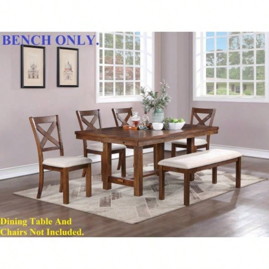 1pc Only Natural Brown Solid wood Contemporary Style Kitchen Dining Room Furniture Seating