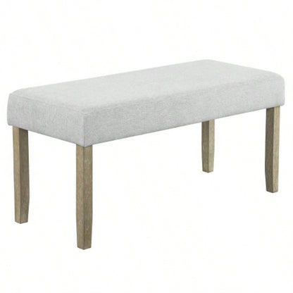 1pc Contemporary Upholstered Dining Beige Gray Dining Room Living Room Wooden Furniture