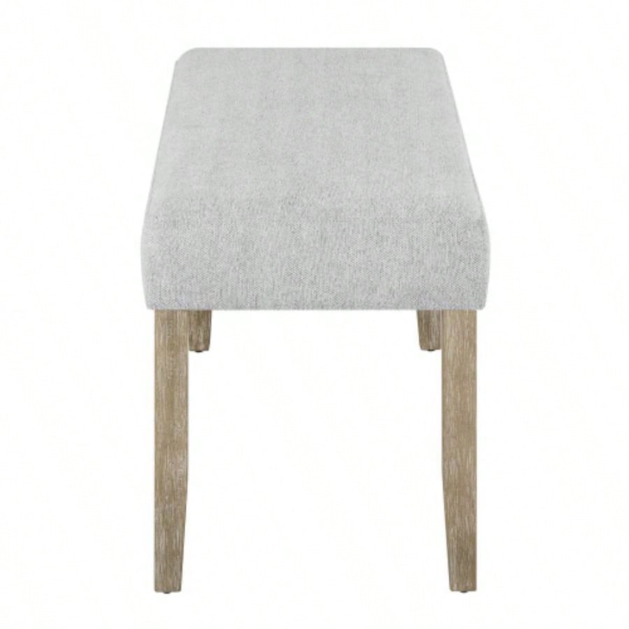 1pc Contemporary Upholstered Dining Beige Gray Dining Room Living Room Wooden Furniture