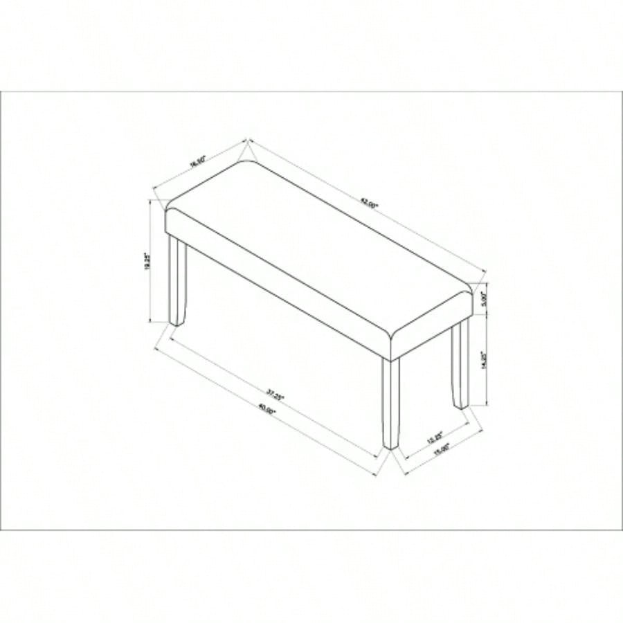 1pc Contemporary Upholstered Dining Beige Gray Dining Room Living Room Wooden Furniture