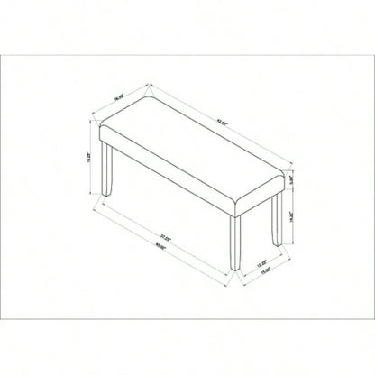 1pc Contemporary Upholstered Dining Beige Gray Dining Room Living Room Wooden Furniture