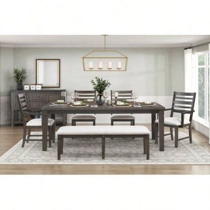 Dark Espresso Dining 1pc Upholstery Wooden Dining Room Furniture