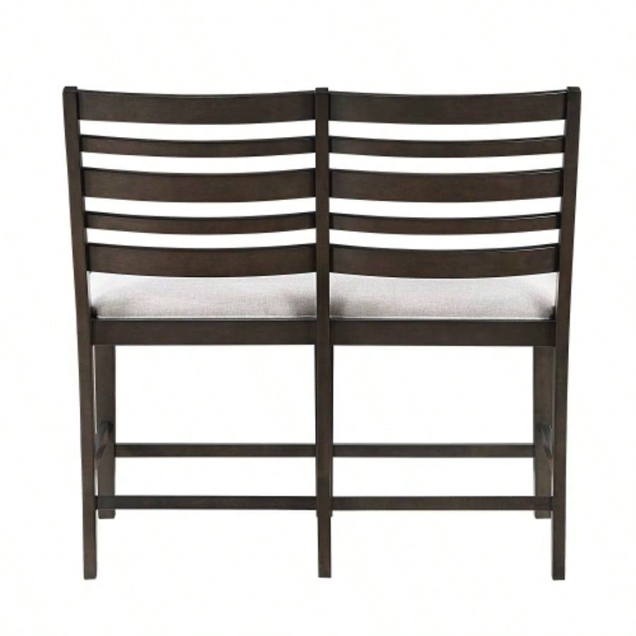 Dark Espresso Counter Height 1pc Upholstery Wooden Backrest Dining Room Furniture