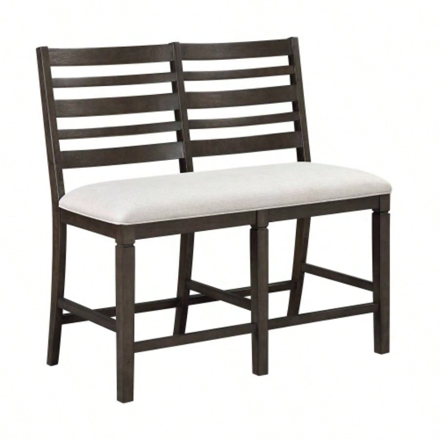 Dark Espresso Counter Height 1pc Upholstery Wooden Backrest Dining Room Furniture