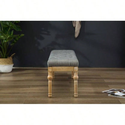 Habit Solid Wood Button Tufted Dining,