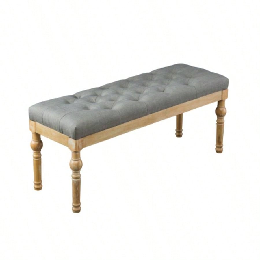 Habit Solid Wood Button Tufted Dining,
