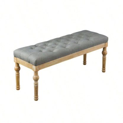 Habit Solid Wood Button Tufted Dining,