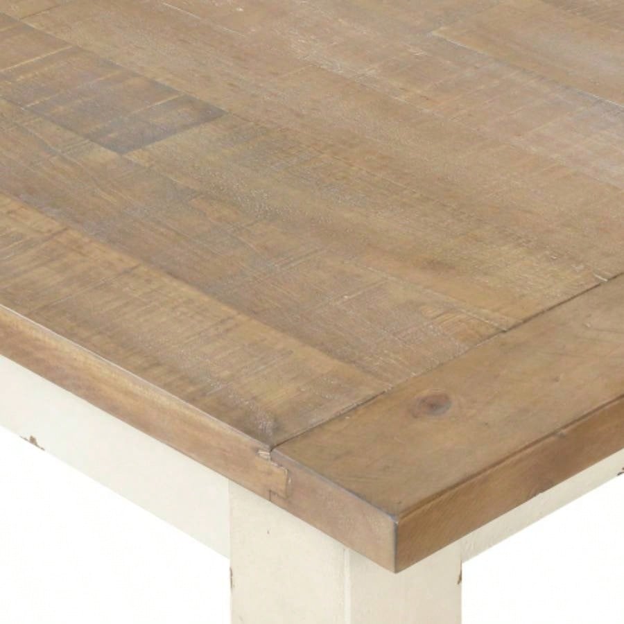 Prato Two - Tone Wood Upholstered Dining, Antique White and Distressed Oak