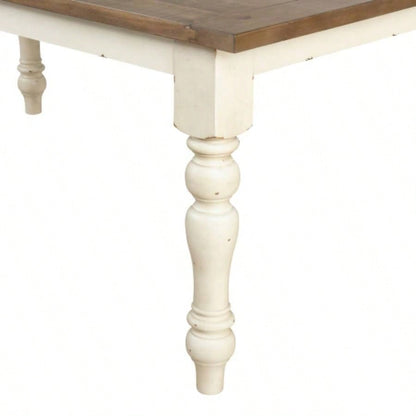 Prato Two - Tone Wood Upholstered Dining, Antique White and Distressed Oak