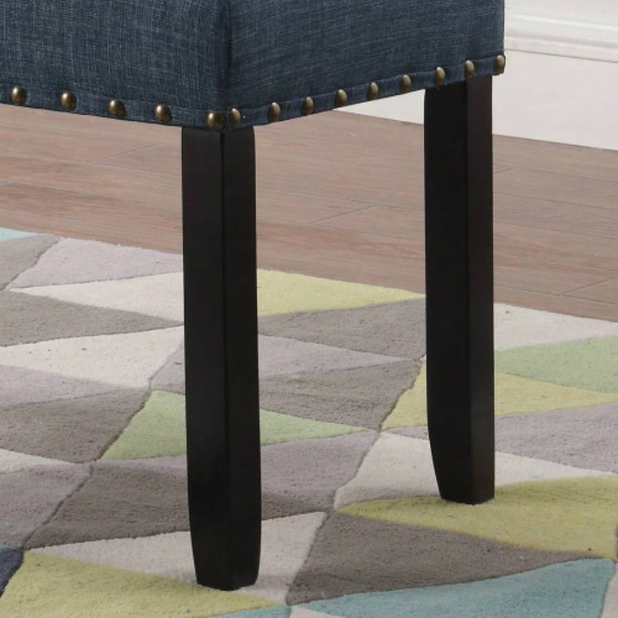 Biony Fabric Dining with Nailhead Trim, Blue
