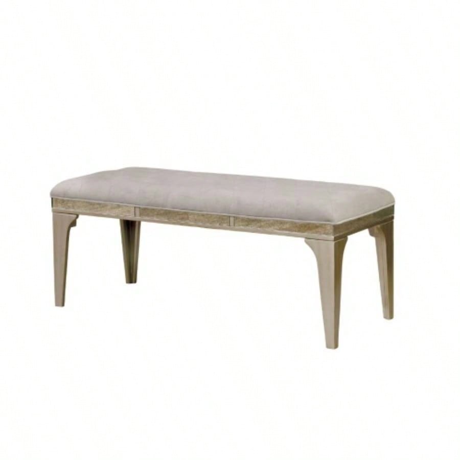 Transitional Style 1pc Upholstered Button Tufted Flannelette Cushion Silver And Gray
