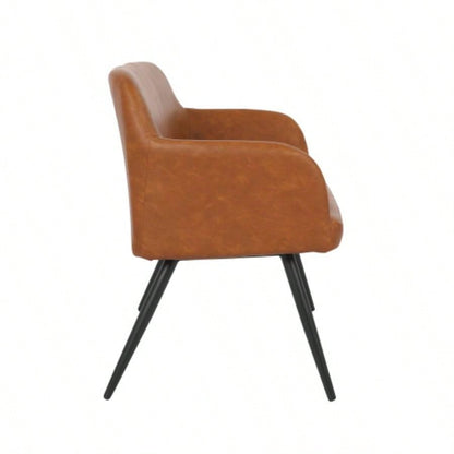 Daniella Industrial High Back in Black Steel and Faux Leather by LumiSource