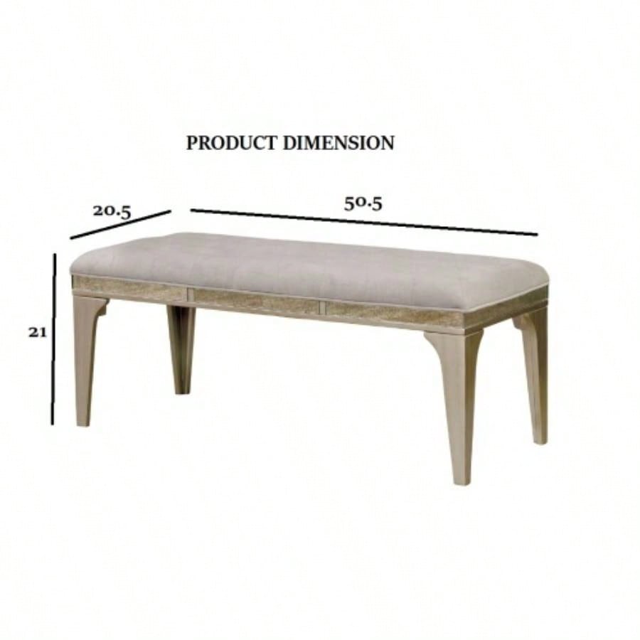Transitional Style 1pc Upholstered Button Tufted Flannelette Cushion Silver And Gray