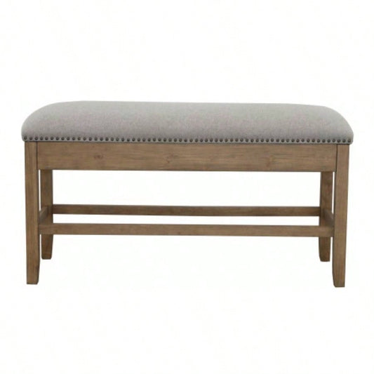 Grayson - Counter Storage With Nailhead - Dark Brown