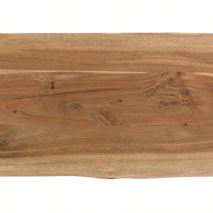 70 Acacia Wood Dining, Farmhouse Design, Crossed, Brown,