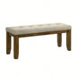 1pc Tailored Tufted Upholstered Soft Neutral Fabric Luxurious Comfort Modern Wooden Dining Room Furniture