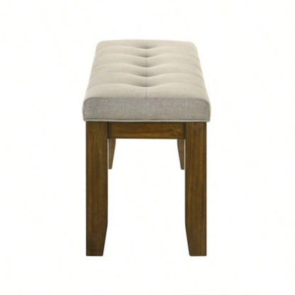 1pc Tailored Tufted Upholstered Soft Neutral Fabric Luxurious Comfort Modern Wooden Dining Room Furniture