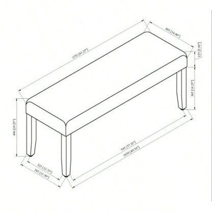 1pc Light Gray Upholstered Soft Neutral Tone Dark Wooden Dining Room Furniture