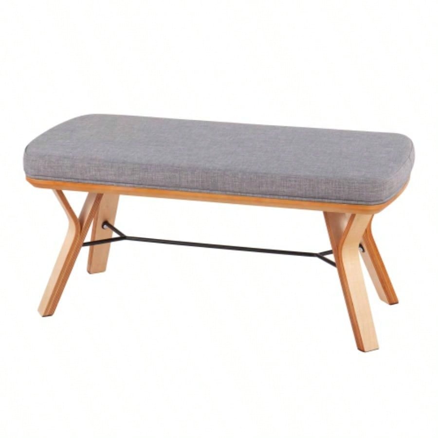 Folia Mid - Modern in Natural Wood and Light Fabric by LumiSource