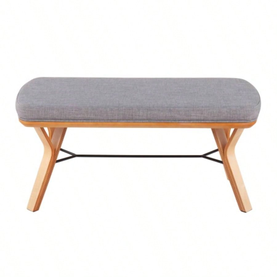 Folia Mid - Modern in Natural Wood and Light Fabric by LumiSource