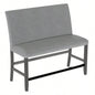 Wallace Bay Glimm Gray Upholstered With Back