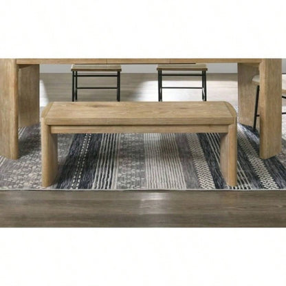 Modern Contemporary Style Upholstery Round Corners Dining Room Oak