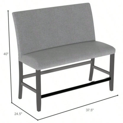 Wallace Bay Glimm Gray Upholstered With Back