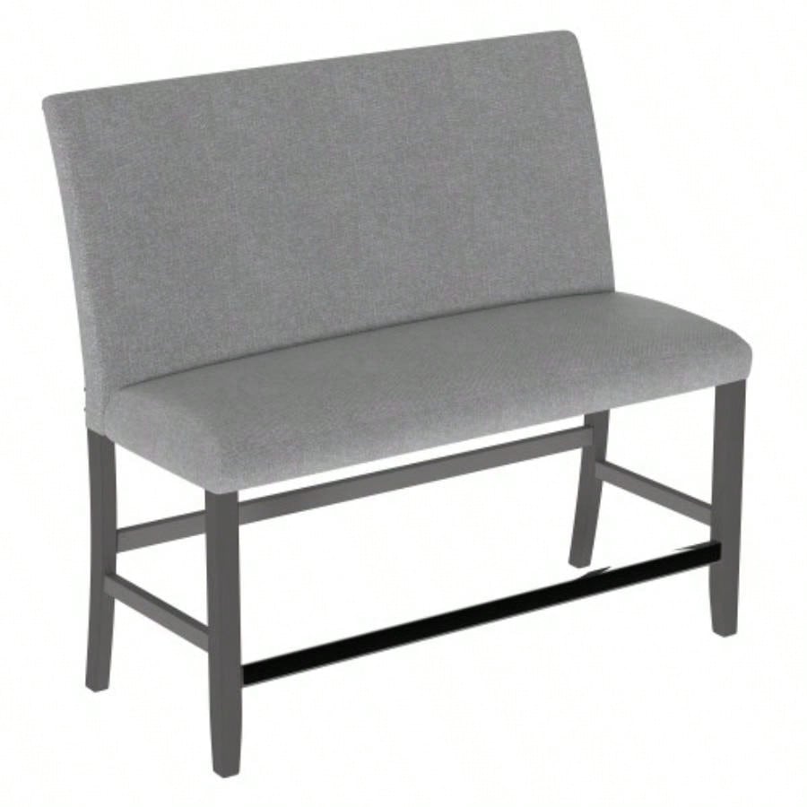 Wallace Bay Glimm Gray Upholstered With Back