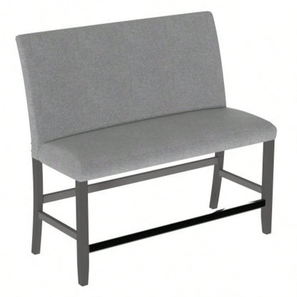 Wallace Bay Glimm Gray Upholstered With Back